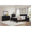 Pemberly Row Traditional Wood Full Sleigh Bed in Black