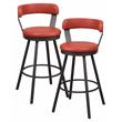 Pemberly Row Metal Pub Height Swivel Stools in Dark Gray/Red (Set of 2)