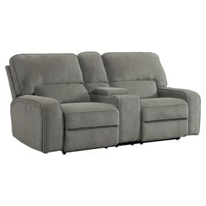 pemberly row traditional chenille double reclining love seat in mocha