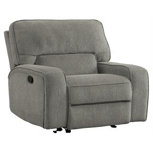 pemberly row traditional chenille reclining chair