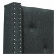 Pemberly Row Fabric Full Bed with Storage Drawers in Gray