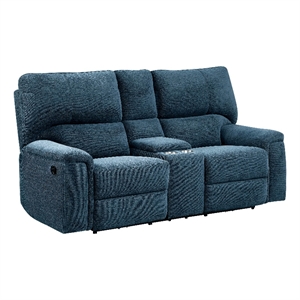 pemberly row double reclining loveseat with center console in indigo