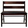 Pemberly Row Wood Counter Height Dining Bench with Back in Cherry