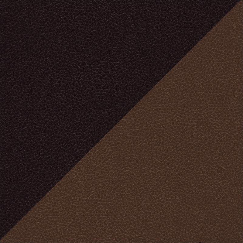 Pemberly Row Double Reclining Sofa with Drop-Down Cup Holder in 2-Tone Brown