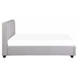 Pemberly Row Fabric Eastern King Platform Bed with Storage Drawer in Gray