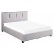 Pemberly Row Modern Fabric California King Platform Bed with Drawer in Gray