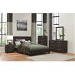 Pemberly Row Contemporary Wood Eastern King Bed in Dark Brown