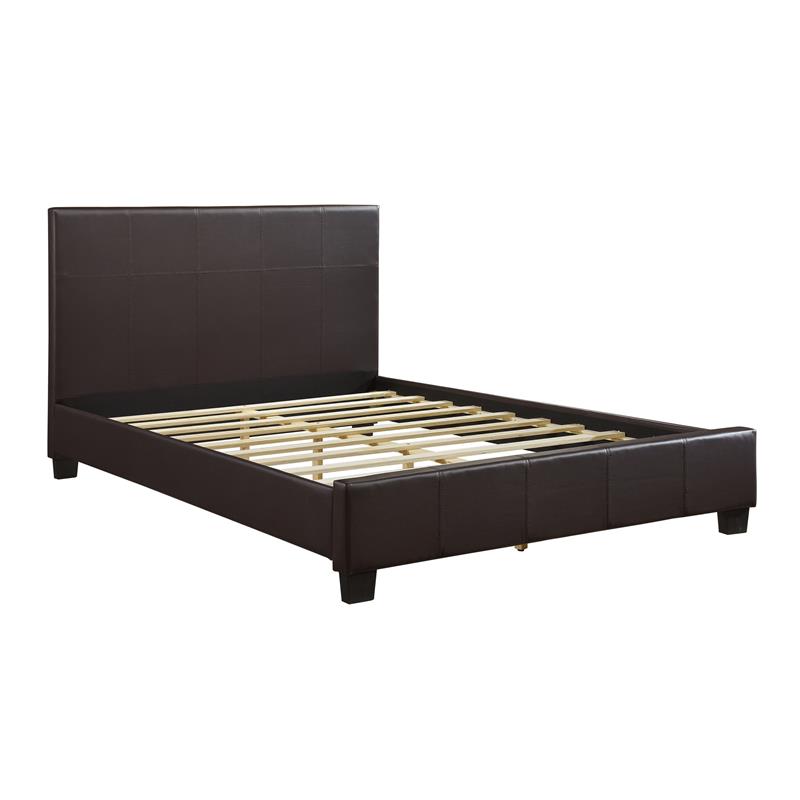 Pemberly Row Contemporary Wood California King Bed in Dark Brown