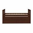 Pemberly Row 2-Drawers Wood Twin over Twin Trundle Bed in Dark Cherry