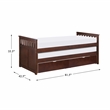Pemberly Row Transitional Wood Twin/Twin Bed with Storage Boxes in Dark Cherry