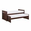 Pemberly Row Transitional Wood Twin/ Twin Bed in Dark Cherry