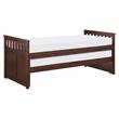 Pemberly Row Transitional Wood Twin/ Twin Bed in Dark Cherry