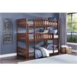 Pemberly Row Transitional Wood Triple Bunk Bed in Dark Cherry