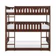 Pemberly Row Transitional Wood Triple Bunk Bed in Dark Cherry