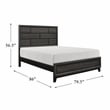 Pemberly Row Modern Wood Grain on Melamine Veneer Eastern King Bed in Gray