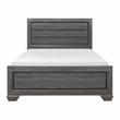 Pemberly Row Contemporary Raised Panel Wood California King Bed in Gray