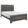 Pemberly Row Contemporary Raised Panel Wood California King Bed in Gray