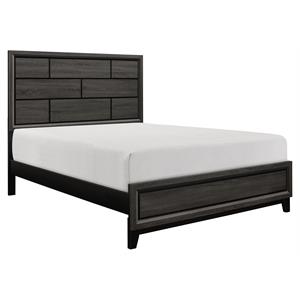 Pemberley Row Faux Wood Gray Queen Bed Rectangular 63.5&quotW x 86&quotD Unassembled