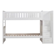 Pemberly Row Reversible Step Storage Wood Bunk Bed in White