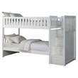 Pemberly Row Reversible Step Storage Wood Bunk Bed in White