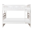 Pemberly Row Transitional Wood Full over Full Bunk Bed in White