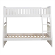 Pemberly Row Transitional Wood Twin over Full Bunk Bed in White
