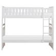 Pemberly Row Transitional Wood Twin over Twin Bunk Bed in White