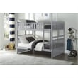 Pemberly Row Transitional Wood Full over Full Bunk Bed in Gray