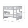 Pemberly Row Transitional Wood Full over Full Bunk Bed in Gray