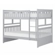 Pemberly Row Transitional Wood Full over Full Bunk Bed in Gray