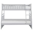 Pemberly Row Transitional Wood Twin over Full Bunk Bed in Gray
