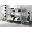 Pemberly Row Transitional Wood Twin over Twin Bunk Bed in Gray