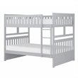 Pemberly Row Transitional Wood Twin over Twin Bunk Bed in Gray