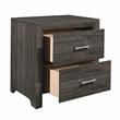 Pemberly Row 2-Drawers Contemporary Wood Nightstand in Dark Gray
