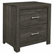 Pemberly Row 2-Drawers Contemporary Wood Nightstand in Dark Gray