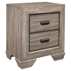 Pemberly Row 2-Drawers Contemporary Wood Nightstand in Natural