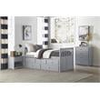 Pemberly Row 1-Drawer and 1-Shelf Transitional Wood Nightstand in Gray