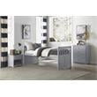 Pemberly Row 1-Drawer and 1-Shelf Transitional Wood Nightstand in Gray