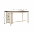 Pemberly Row 5-Piece 3-Shelf Wood Counter Height Dining Set in Antique White