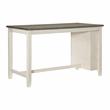 Pemberly Row 5-Piece 3-Shelf Wood Counter Height Dining Set in Antique White