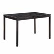 Pemberly Row 5-Piece Transitional Metal Dining Set in Black