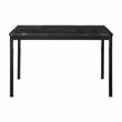 Pemberly Row 5-Piece Transitional Metal Dining Set in Black