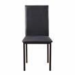 Pemberly Row 5-Piece Transitional Metal Dining Set in Black