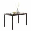 Pemberly Row 5-Piece Transitional Metal Dining Set in Black