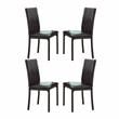 Pemberly Row 5-Piece Transitional Metal Dining Set in Black