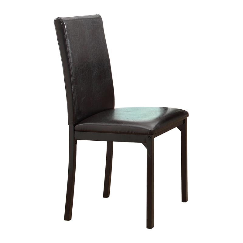 Pemberly Row 5-Piece Transitional Metal Dining Set in Black