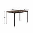 Pemberly Row 5-Piece Transitional Metal Dining Set in Black