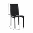 Pemberly Row 5-Piece Transitional Metal Dining Set in Black