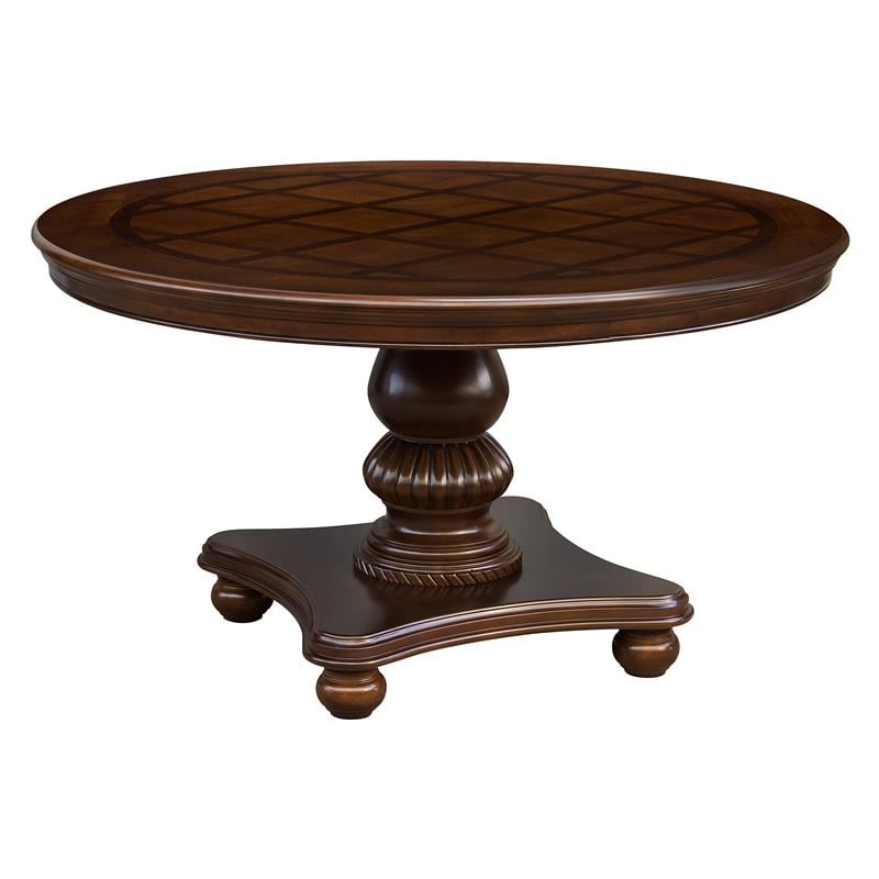 Pemberly Row 5-Piece Traditional Wood Dining Set in Brown Cherry