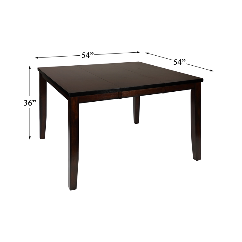 Pemberly Row 5-Piece Transitional Wood Counter Height Dining Set in Cherry